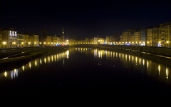 Pisa night,Italy Arno river