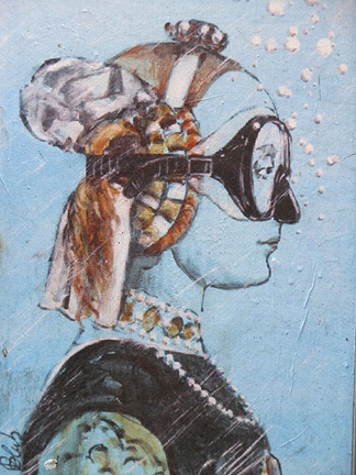 Graffiti art woman