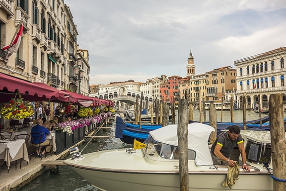 Venetian water taxi