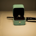 Ring pear diamond and pen