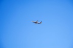 Aeroplane in the blue sky