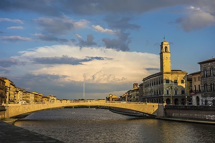 Arno bridge in Pisa Italy