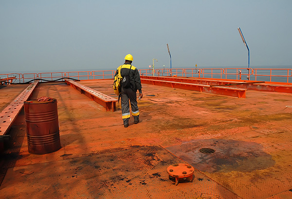 Oil platform worker